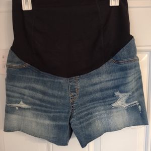 Maternity jean shorts